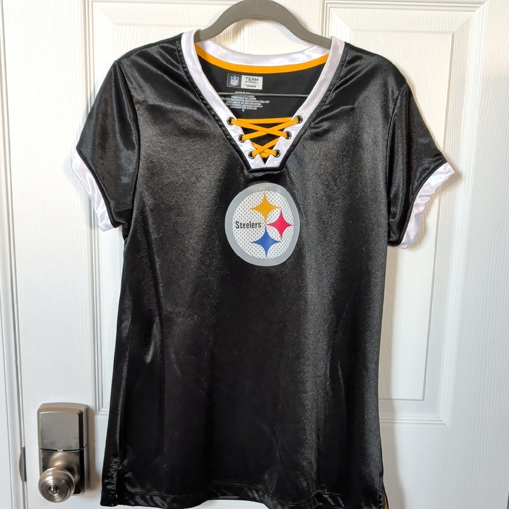 NFL Pittsburgh Steelers Black Lace-Up Womens Jersey